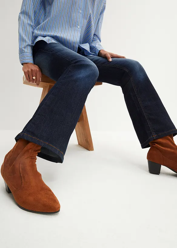 bonprix Bootcut Jeans Mid Waist, Stretch JETZT KAUFEN