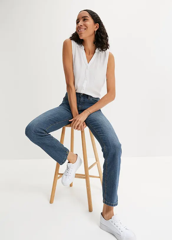 bonprix Straight Jeans Mid Waist, Stretch Begrenzt auf 3 Tage