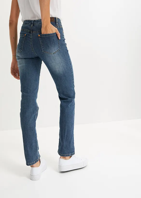 bonprix Straight Jeans Mid Waist, Stretch Speichern exportieren