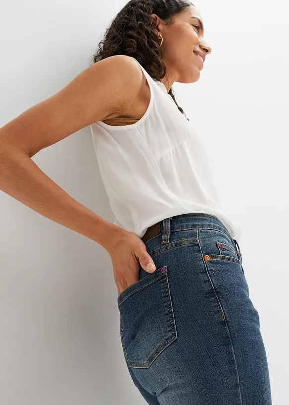 bonprix Straight Jeans Mid Waist, Stretch Speichern exportieren