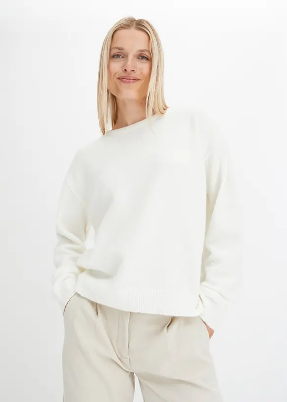 bpc bonprix collection Rundhalspullover mit überschnittener Schulter im Angebot