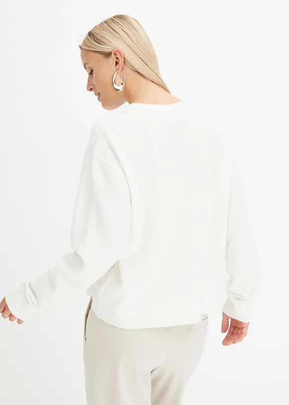 bpc bonprix collection Rundhalspullover mit überschnittener Schulter im Angebot