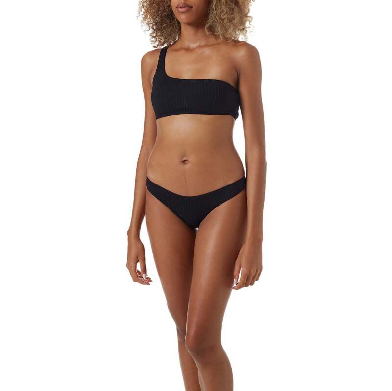 BIKINIS Toulouse Padded Bikini Black Ribbed Lagerräumung
