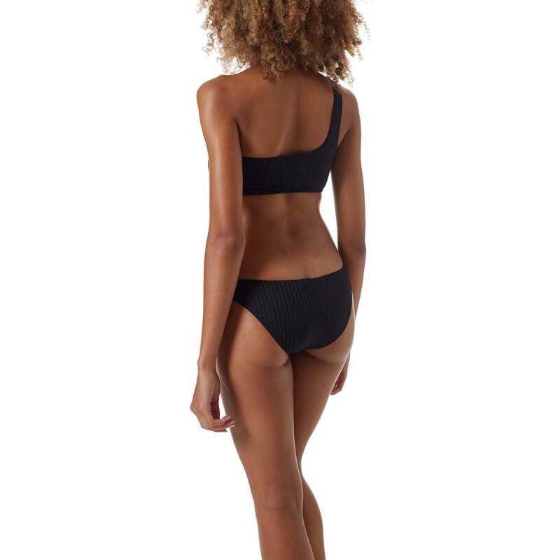 BIKINIS Toulouse Padded Bikini Black Ribbed Lagerräumung