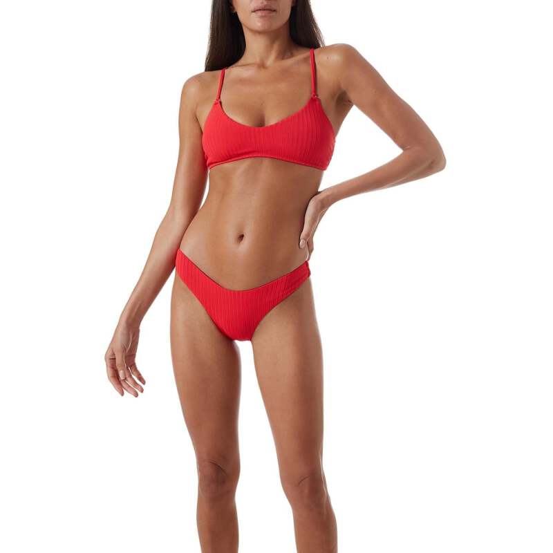 BIKINIS Vienna Padded Bikini Red Ribbed Exklusive Angebote