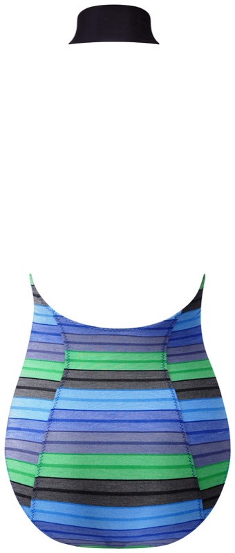 SALE Lisa Marie Streifen Badeanzug Navy Green Saisonale Angebote