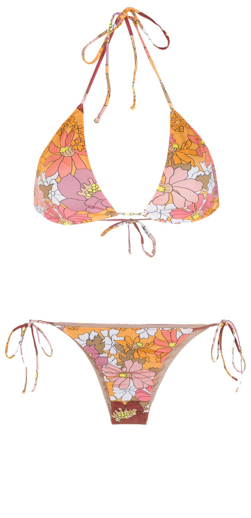 BIKINIS Aava Padded Triangel Bikini Orange Super Sparpreis