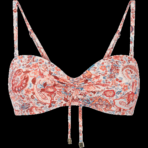 BIKINIS Antigua Padded Bandeau Bügel Bikini Coral Paisley Fabrikverkauf