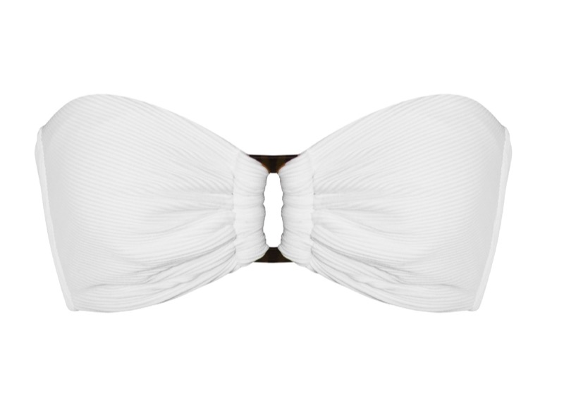 NEUHEITEN White Pearl Padded Bandeau Bikini Super Sparpreis