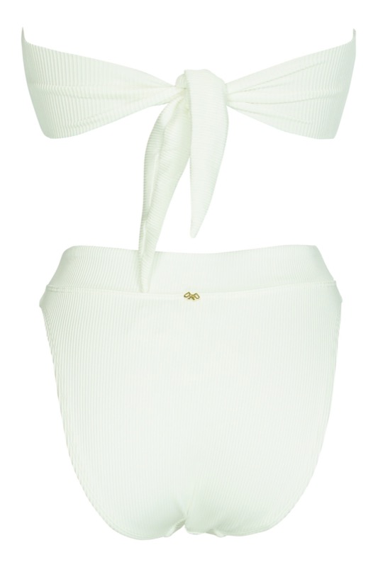 NEUHEITEN White Pearl Padded Bandeau Bikini Super Sparpreis