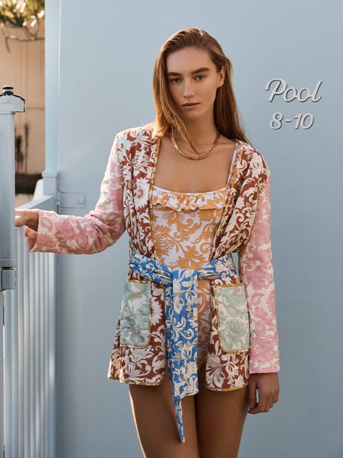 RESORTWEAR Folk Spliced Jacke Jubiläumsangebot