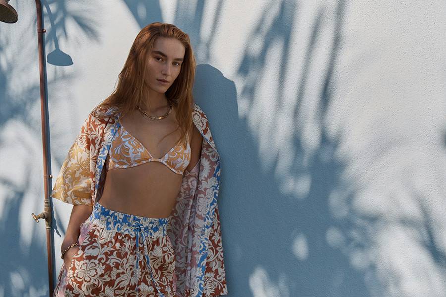 RESORTWEAR Folk Spliced Siesta Hose Lagerräumung
