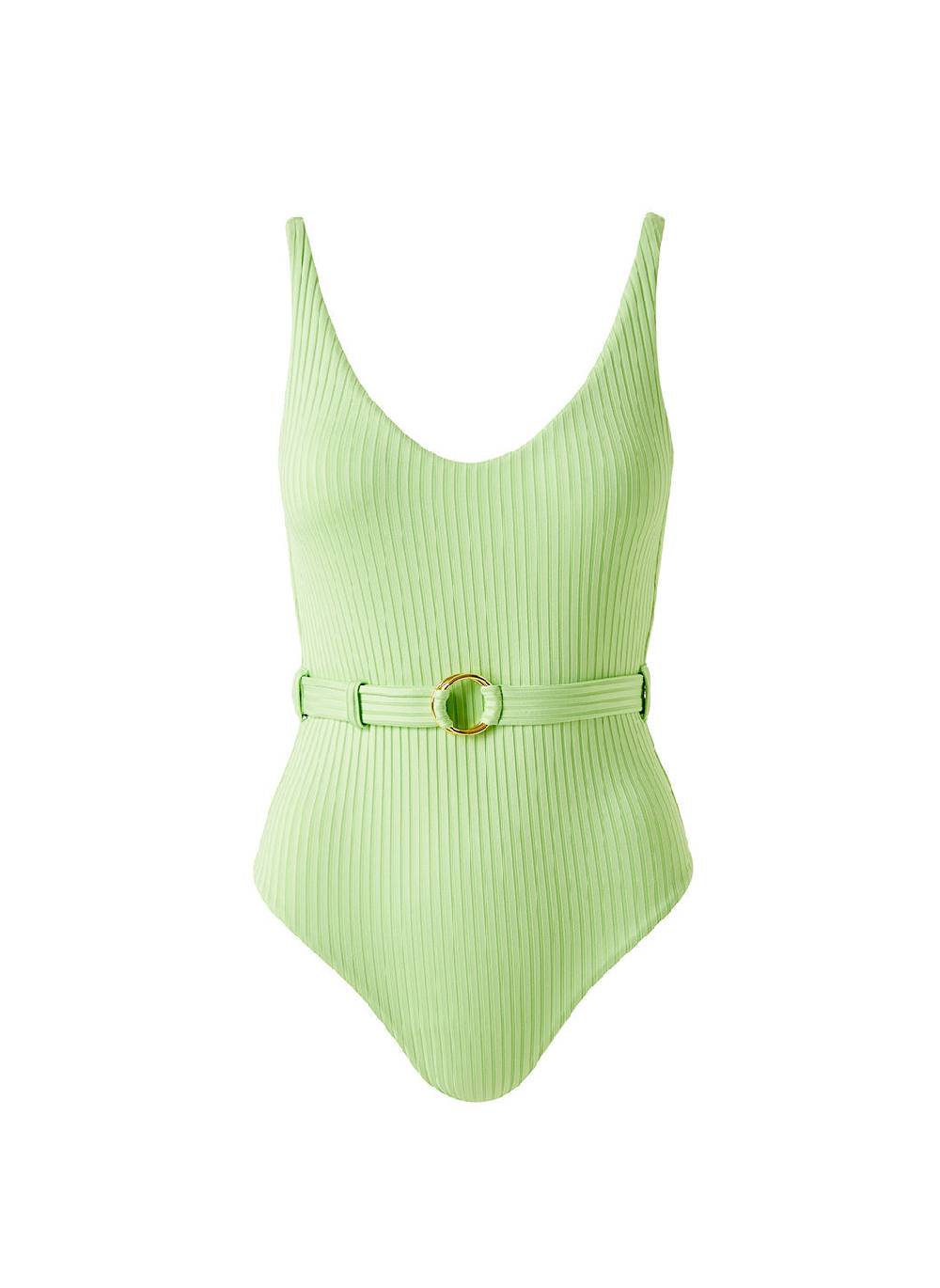 NEUHEITEN St. Tropez Badeanzug Lime Ribbed Nur noch ein Tag übrig