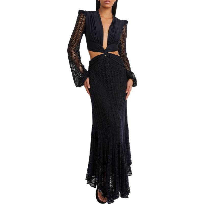 NEUHEITEN Cut-Out Kleid Schwarz Online Outlet
