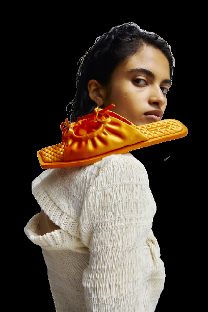 ACCESSOIRES Adele Sandale Orange Auslauf