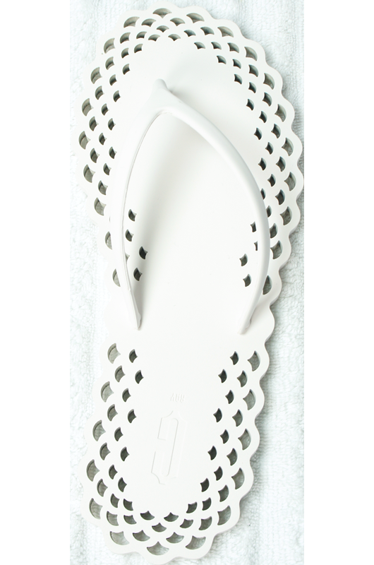 ACCESSOIRES Doily Flipflop Weiß im Angebot
