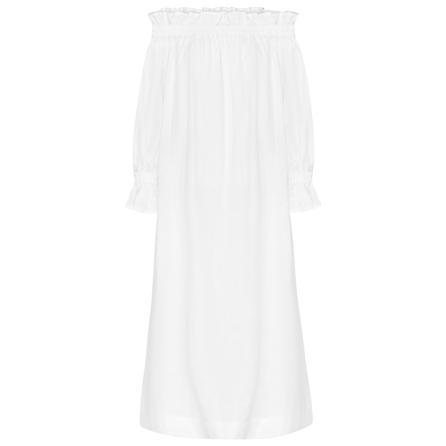 NEUHEITEN Spalla Maxikleid Weiß Neueste Mode