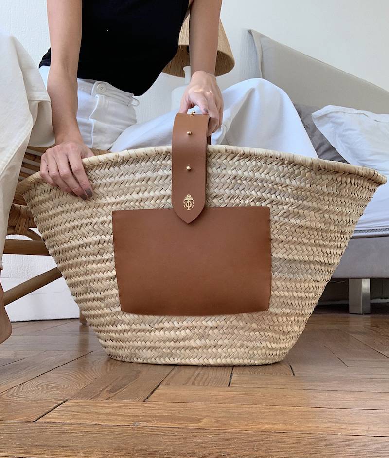 ACCESSOIRES Tulum Korbtasche Cognac Neueste Stile
