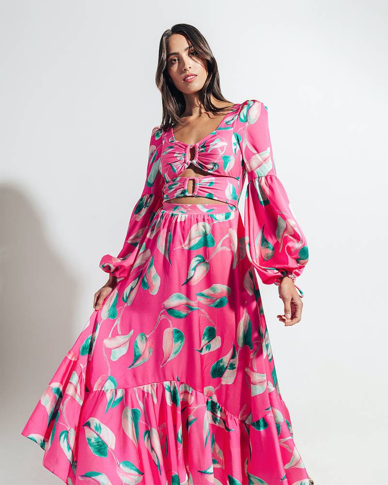 NEUHEITEN Pandola Cut-Out Kleid Pink Letzte 2 Tage