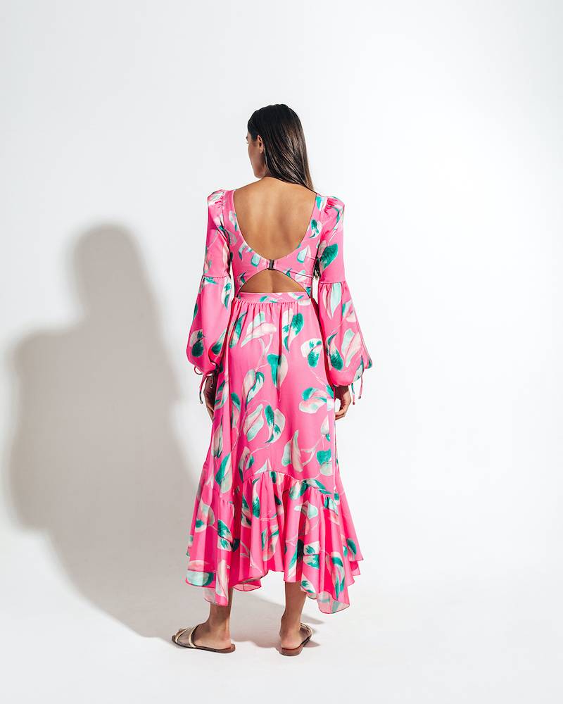 NEUHEITEN Pandola Cut-Out Kleid Pink Letzte 2 Tage