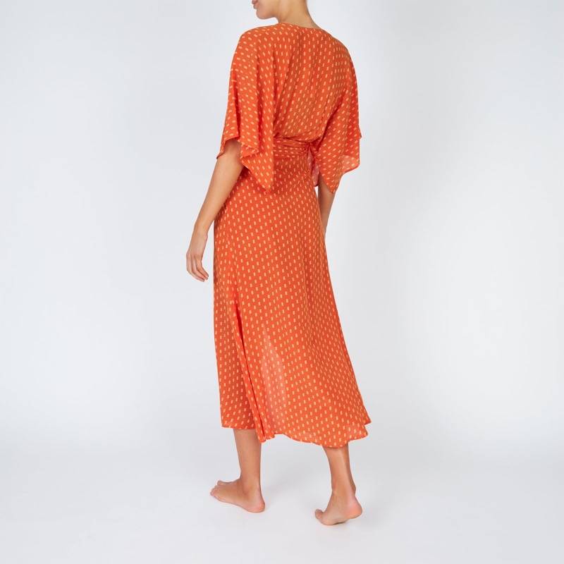 RESORTWEAR Modica Wickelkleid aus Seide Schlussverkauf