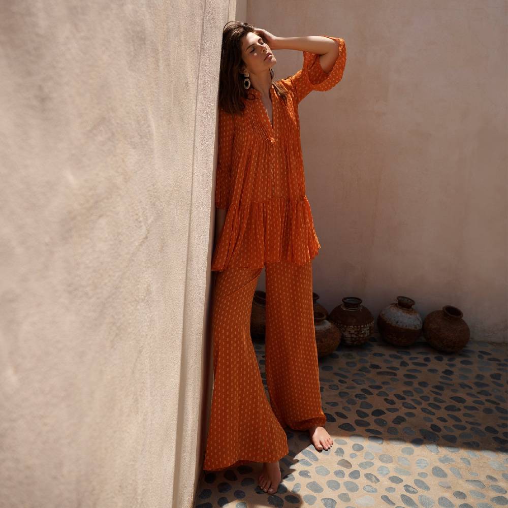 RESORTWEAR Diana Seiden Hose orange Meist gekauft