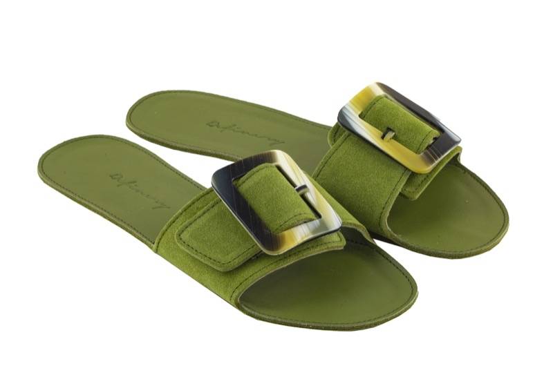 ACCESSOIRES The Loop Pantoletten in pistazie Rabatt