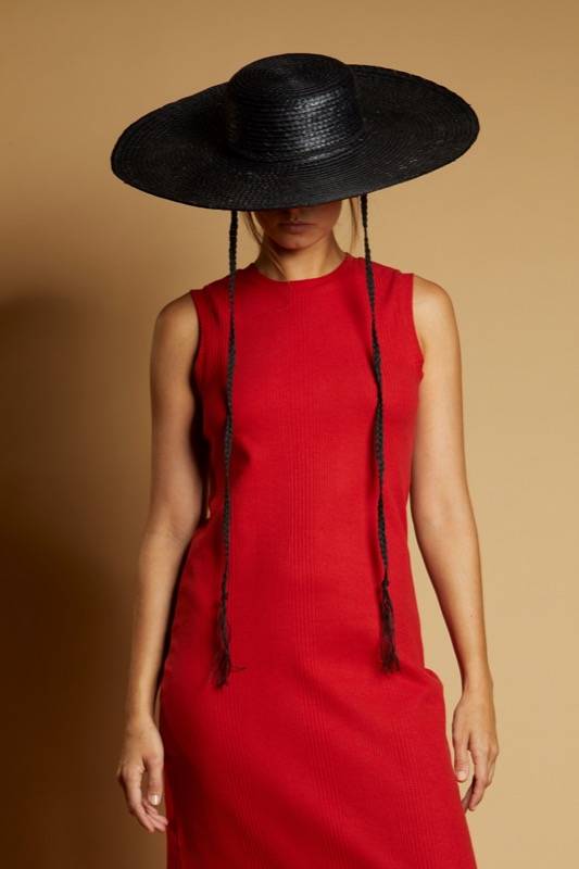 ACCESSOIRES Arezzo Strohhut in schwarz Preisnachlass