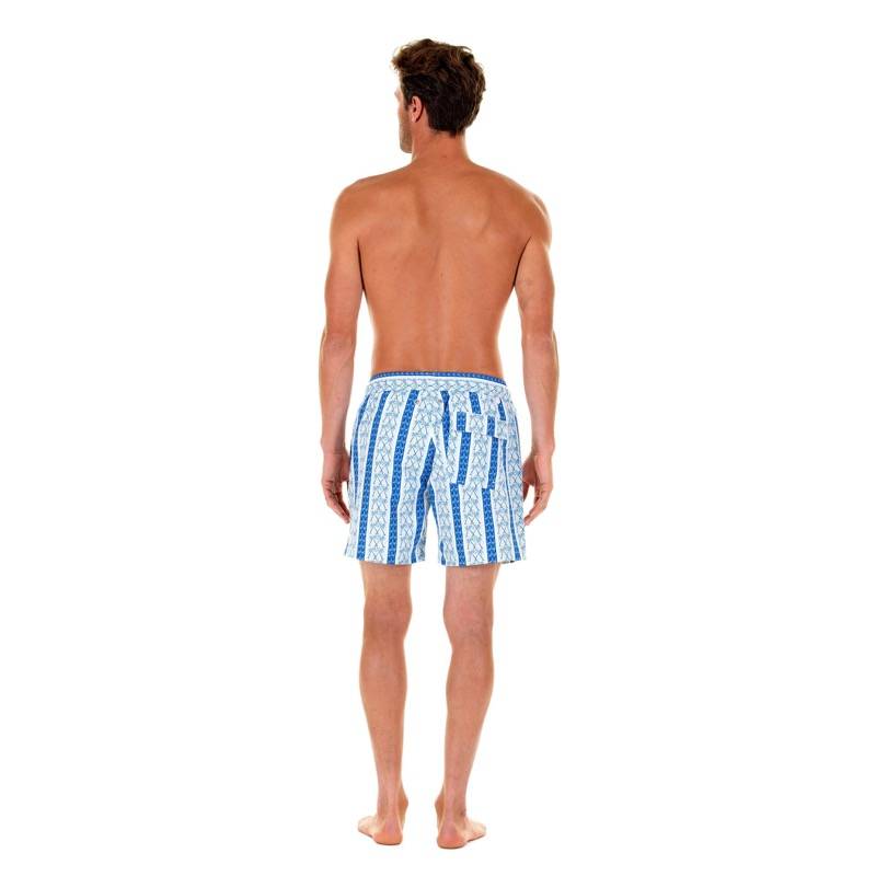 HERREN Badehose mit Streifen in blau Neueste Mode