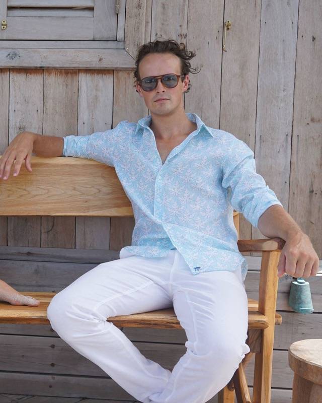 HERREN Leinenhemd Papaya grau Online Outlet