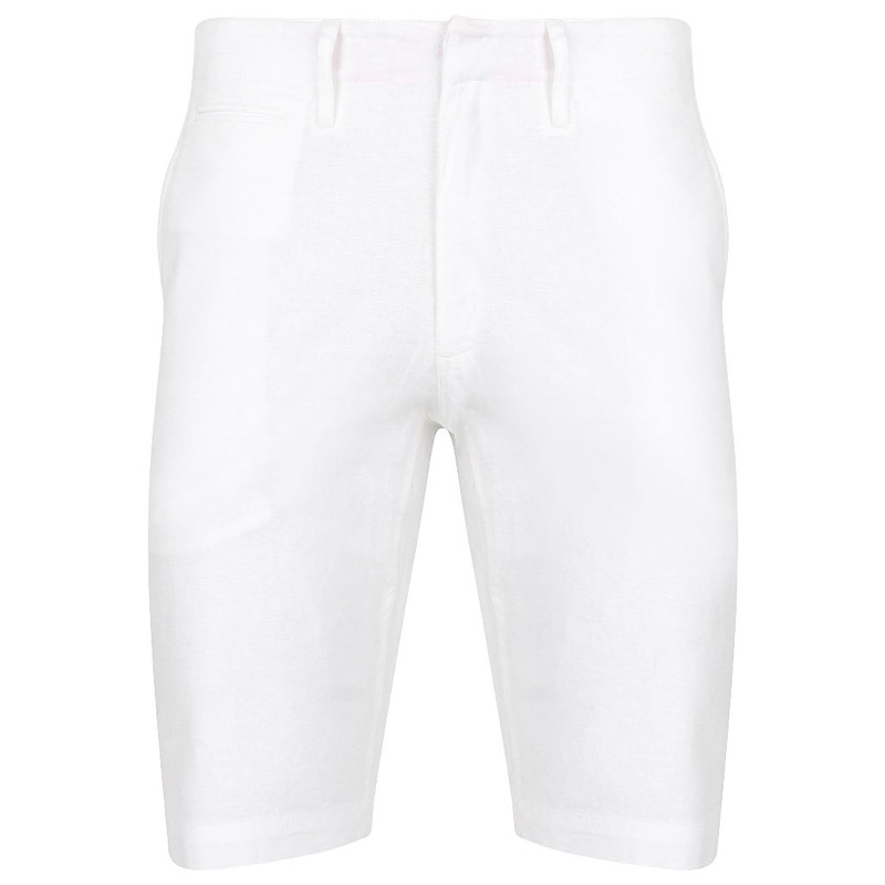 HERREN Leinen Short weiß Saisonale Angebote