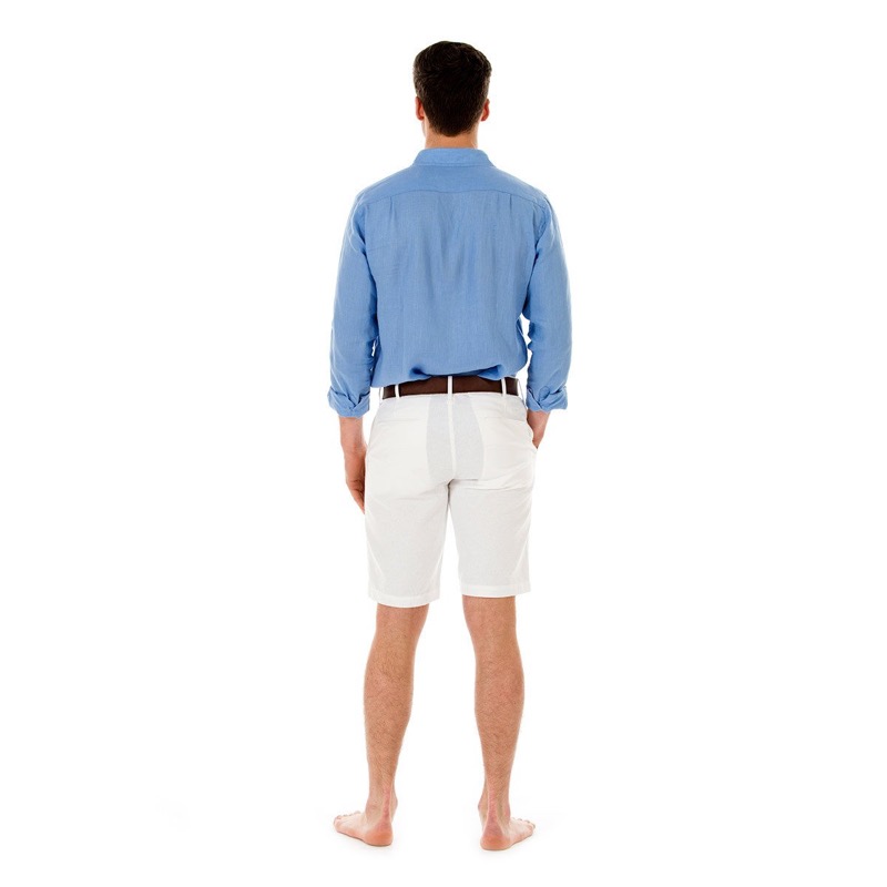 HERREN Leinen Short weiß Saisonale Angebote