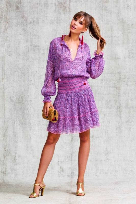 SALE Clara Minikleid in Pink Geo Flower Letzte 2 Tage