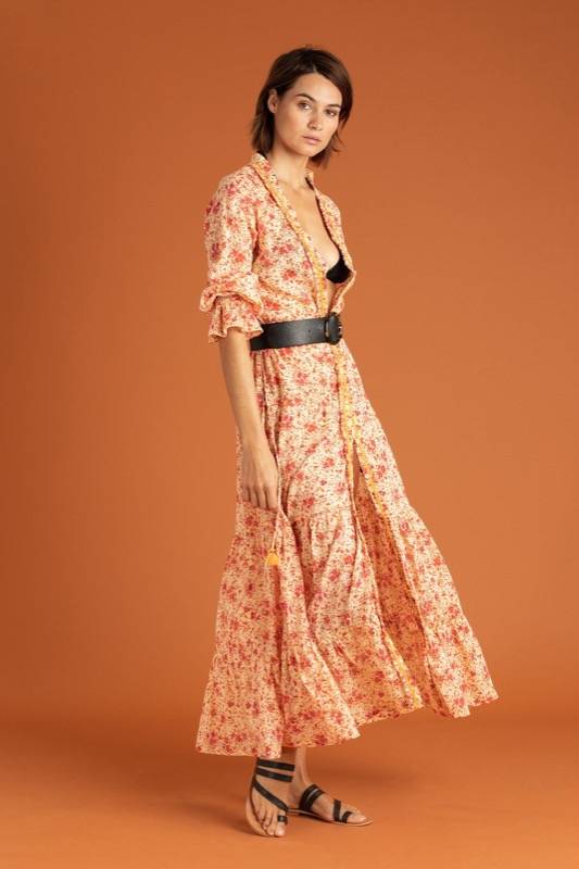 SALE Rita Maxikleid Gelb Bis zu 50% Rabatt