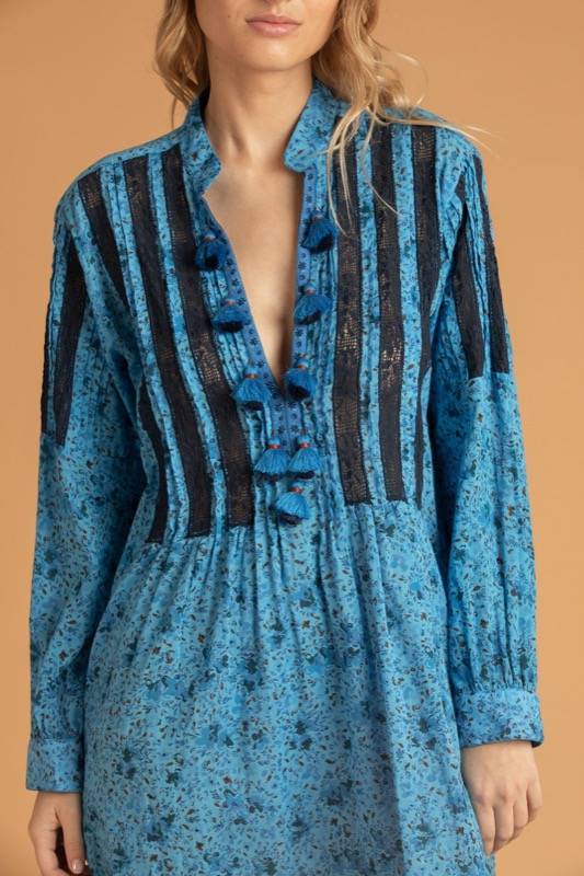 SALE Triny Tunikakleid Blau Bis zu 55% Rabatt