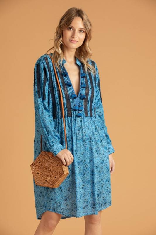 SALE Triny Tunikakleid Blau Bis zu 55% Rabatt