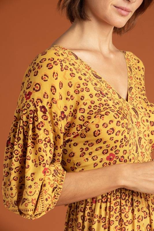 SALE Mia Maxikleid Gelb Discount Store für neue Produkte