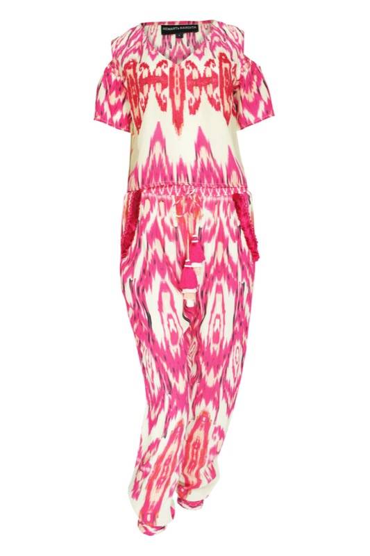 RESORTWEAR Ikat Hose in Pink mit Quasten Günstig kaufen