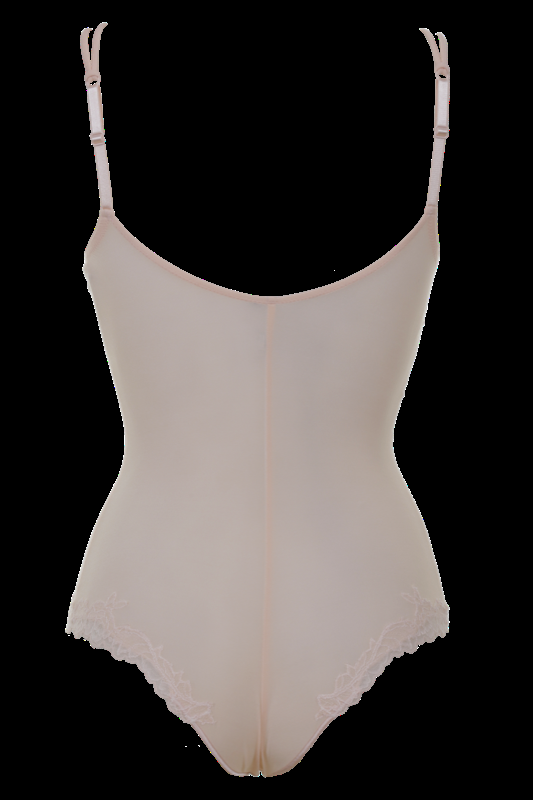 LINGERIE Brunico gefütterter String Body in Puder aus Spitze Valentinstagsangebot
