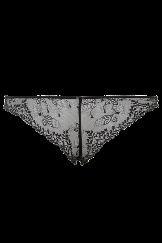 LINGERIE Acapulco String aus Spitze in Schwarz Große Rabatte