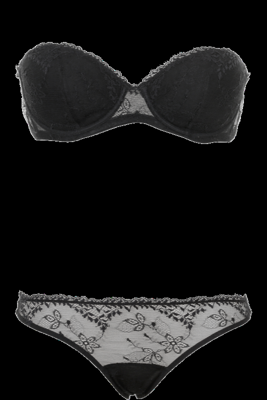 LINGERIE Ankara gefütterter Bandeau BH aus Spitze in Schwarz Saisonale Angebote