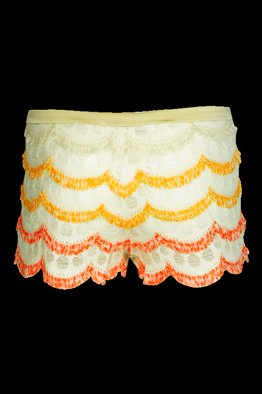 KINDER Baby Short Jaquard mit Fransen im Angebot