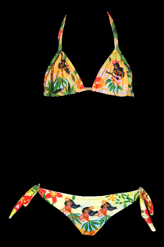 KINDER Baby Bikini Hula in gelb Kostenloser Versand