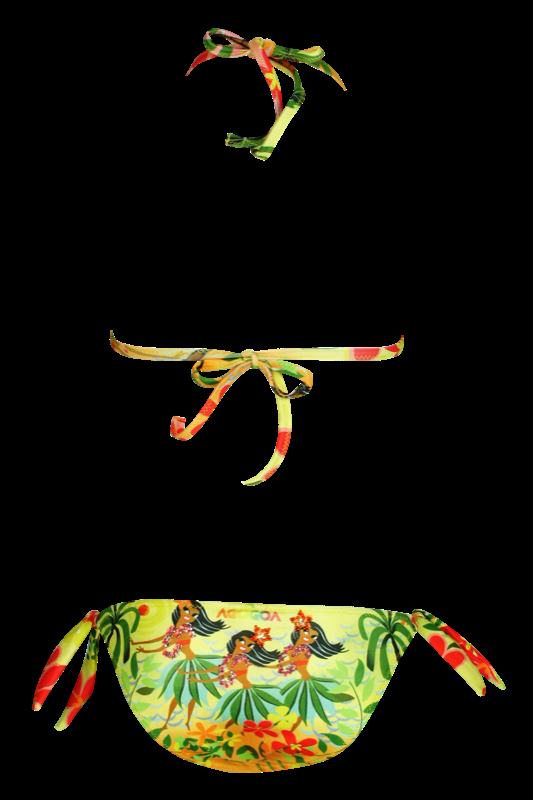 KINDER Baby Bikini Hula in gelb Kostenloser Versand