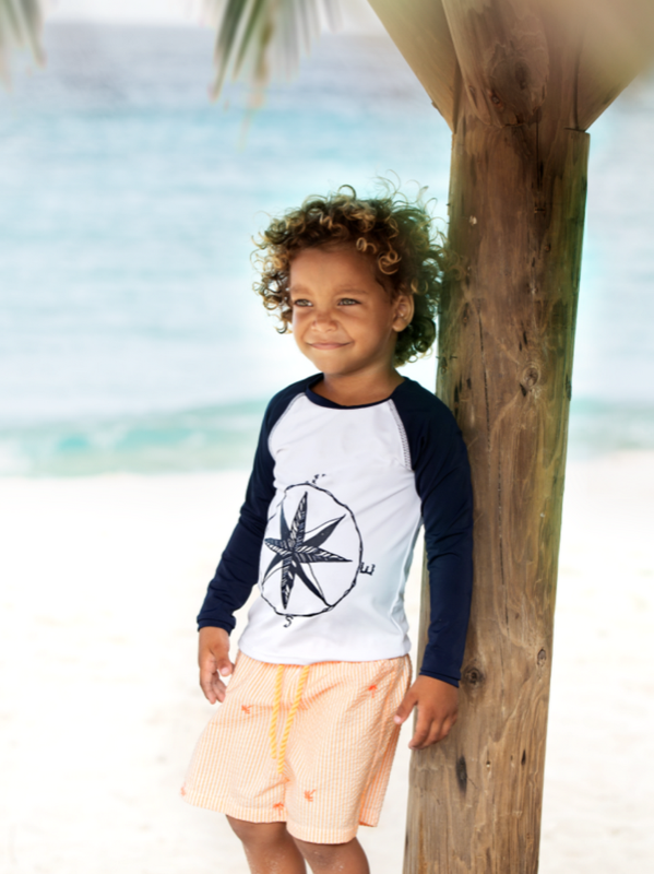 KINDER Girls Key West Swim Shirt Navy Muttertagsangebot