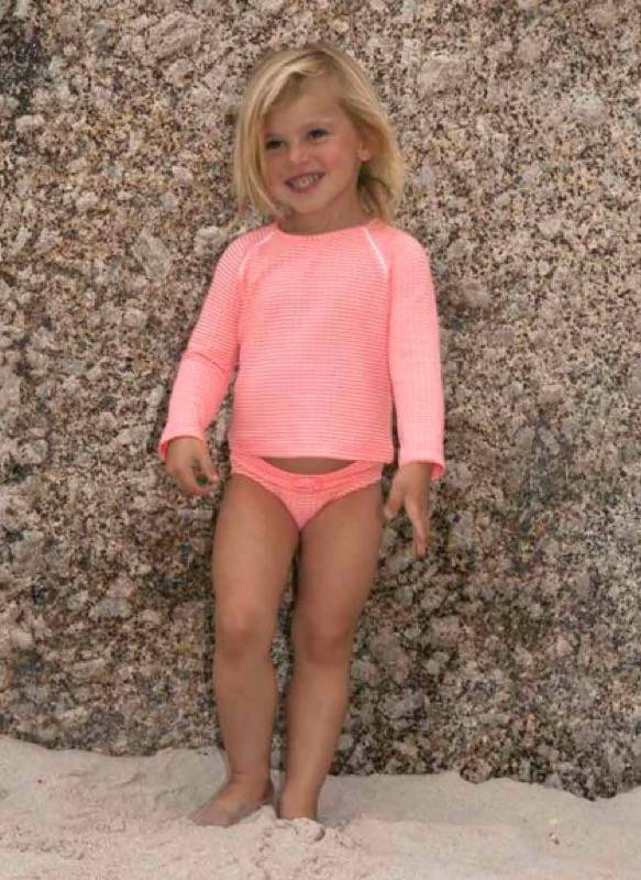 KINDER Baby Dakota Swim Shirt Fluro-ribbed Neuheiten