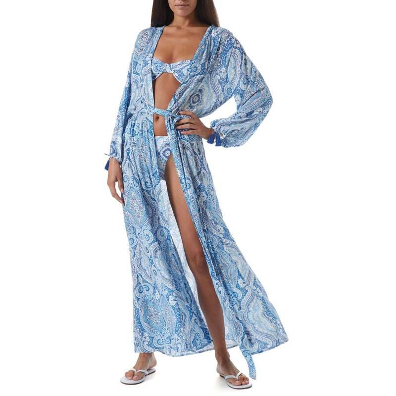 SALE Gabby Mantel Paisley Blue Clearance-Verkauf