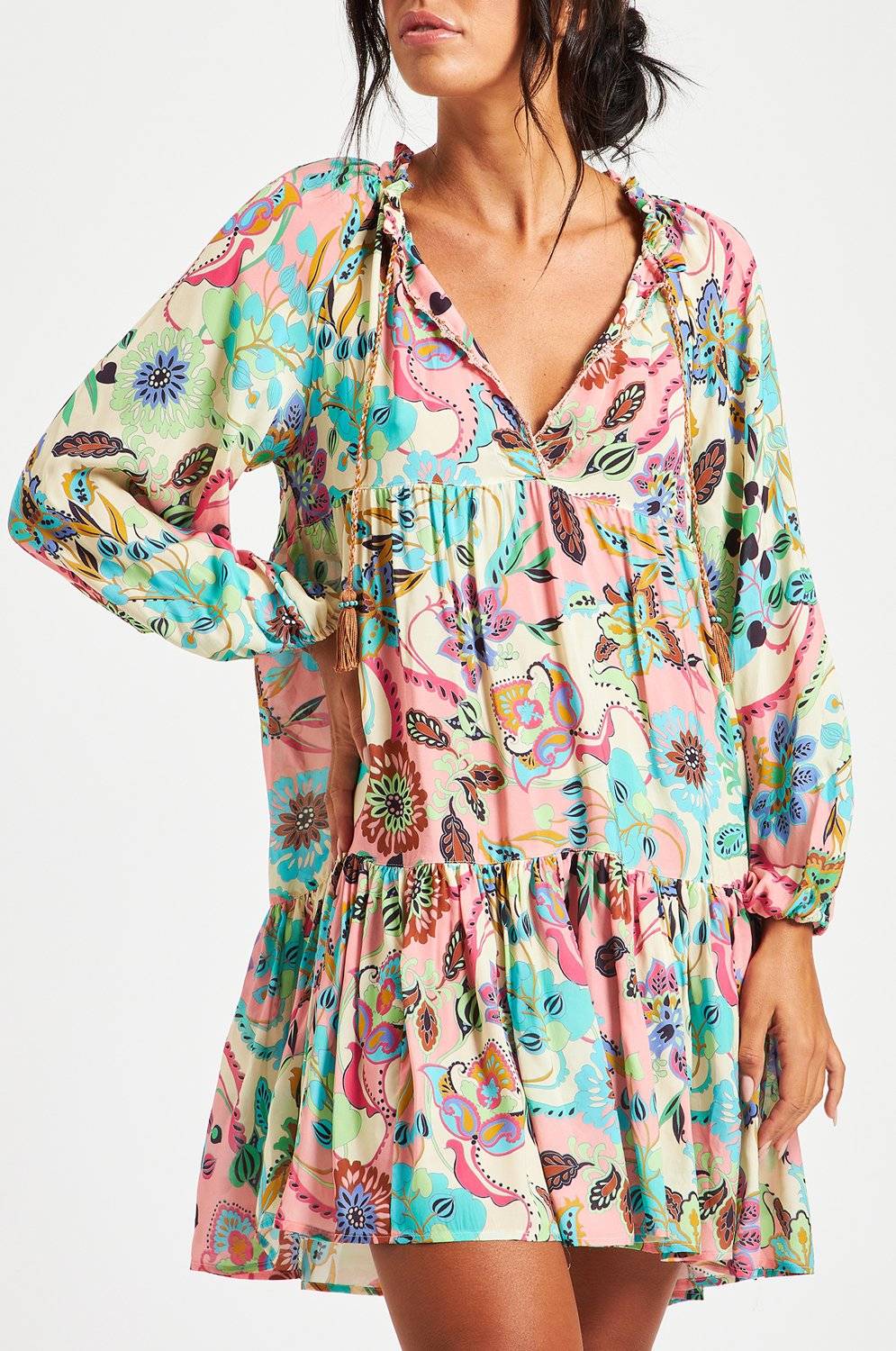 SALE Luana Mini Kaftan Tropic Kostenloser Versand