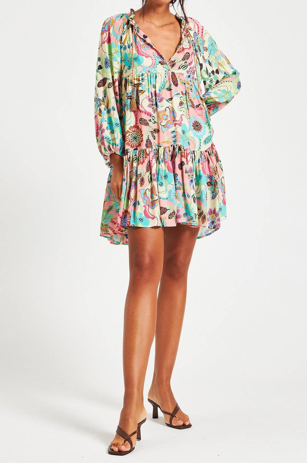 SALE Luana Mini Kaftan Tropic Kostenloser Versand