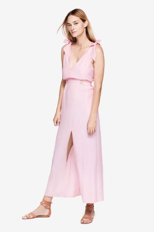 SALE Piped Luxe Maxikleid Rosa Letzte 2 Tage